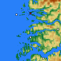 Nächste Vorhersageorte - Florø - Karte