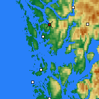 Nächste Vorhersageorte - Bergen - Karte
