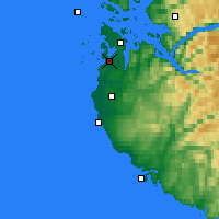 Nächste Vorhersageorte - Stavanger - Karte