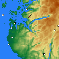 Nächste Vorhersageorte - Liarvatn - Karte