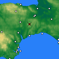 Nächste Vorhersageorte - Taunton - Karte