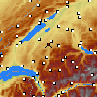 Nächste Vorhersageorte - Fribourg Posieux - Karte