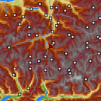 Nächste Vorhersageorte - Piz Scalottas - Karte