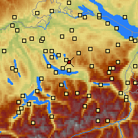 Nächste Vorhersageorte - Hinwil - Karte