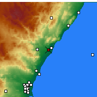 Nächste Vorhersageorte - Castellón de la Plana - Karte
