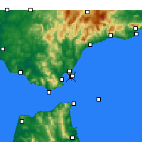 Nächste Vorhersageorte - Gibraltar - Karte