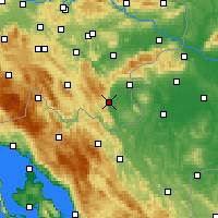 Nächste Vorhersageorte - Črnomelj - Karte