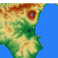 Nächste Vorhersageorte - Militärflugplatz Sigonella - Karte