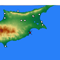 Nächste Vorhersageorte - Larnaka - Karte