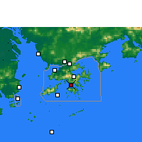 Nächste Vorhersageorte - Hongkong - Karte
