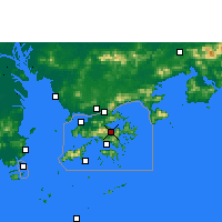 Nächste Vorhersageorte - Sha Tin - Karte