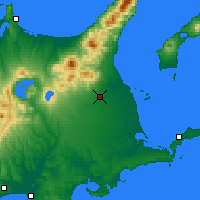 Nächste Vorhersageorte - Nakashibetsu - Karte
