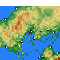Nächste Vorhersageorte - Hiroshima - Karte