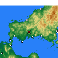 Nächste Vorhersageorte - Yamaguchi - Karte