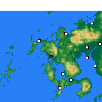 Nächste Vorhersageorte - Sasebo - Karte