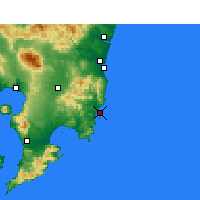 Nächste Vorhersageorte - Aburatsu - Karte