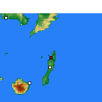 Nächste Vorhersageorte - Tanegashima - Karte