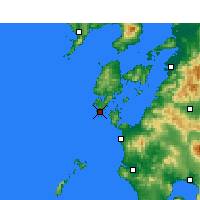 Nächste Vorhersageorte - Ushibuka - Karte