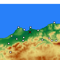 Nächste Vorhersageorte - Algier - Karte
