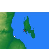 Nächste Vorhersageorte - Sansibar - Karte