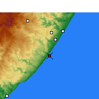 Nächste Vorhersageorte - Port Edward - Karte