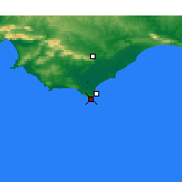 Nächste Vorhersageorte - Kap Agulhas - Karte