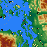 Nächste Vorhersageorte - Whidbey Island - Karte