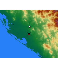 Nächste Vorhersageorte - Culiacán - Karte