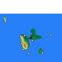 Nächste Vorhersageorte - Guadeloupe - Karte