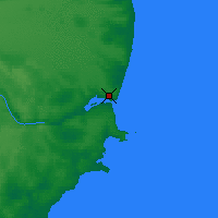 Nächste Vorhersageorte - Puerto Deseado - Karte