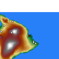 Nächste Vorhersageorte - Hilo/Hawaii - Karte