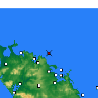 Nächste Vorhersageorte - Cavalli Islands - Karte