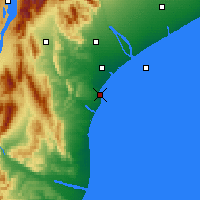 Nächste Vorhersageorte - Timaru - Karte