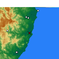 Nächste Vorhersageorte - Port Macquarie - Karte