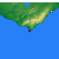 Nächste Vorhersageorte - Cape Otway - Karte