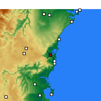 Nächste Vorhersageorte - Wollongong - Karte