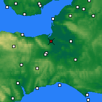 Nächste Vorhersageorte - Bridgwater - Karte
