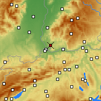 Nächste Vorhersageorte - Lörrach - Karte