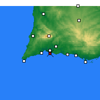 Nächste Vorhersageorte - Praia da Rocha - Karte