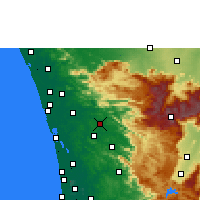 Nächste Vorhersageorte - Kothamangalam - Karte