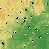 Nächste Vorhersageorte - Ivančice - Karte