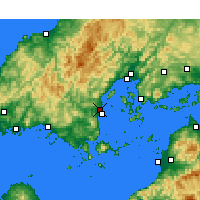 Nächste Vorhersageorte - Iwakuni - Karte