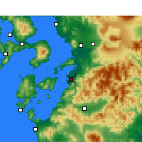 Nächste Vorhersageorte - Yatsushiro - Karte