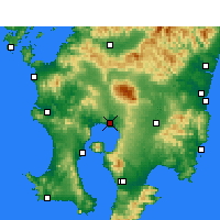 Nächste Vorhersageorte - Kirishima - Karte