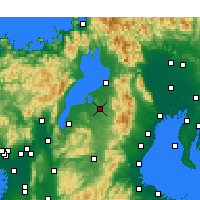 Nächste Vorhersageorte - Higashiōmi - Karte