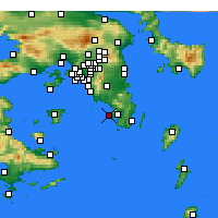 Nächste Vorhersageorte - Saronida - Karte