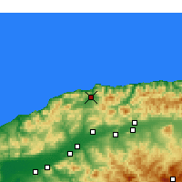 Nächste Vorhersageorte - Sidi Akkacha - Karte