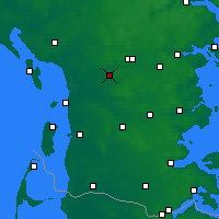 Nächste Vorhersageorte - Lintrup Sogn - Karte