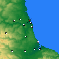 Nächste Vorhersageorte - Tynemouth - Karte