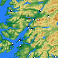 Nächste Vorhersageorte - Loch Eil - Karte
